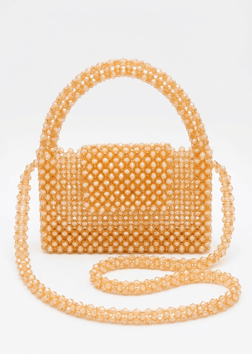Golden Beaded Purse – Medium size