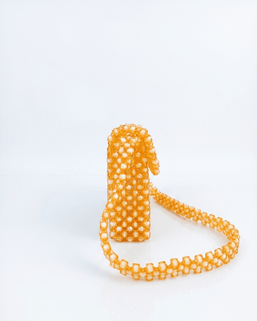 Simple Golden Handmade Purse – Medium size view 2