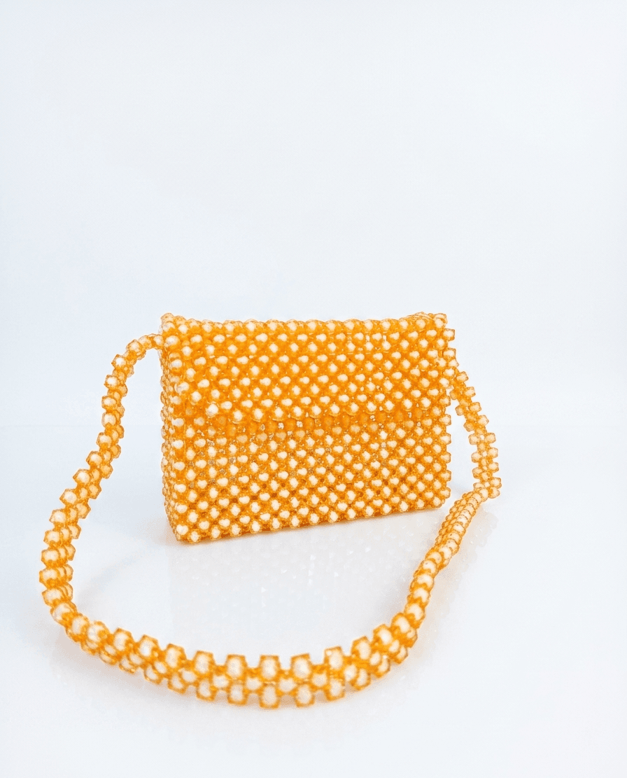 Simple Golden Handmade Purse – Medium size view 3